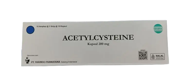 ACETYLCYSTEINE 200 MG BOX/100 TABLET (YARINDO)