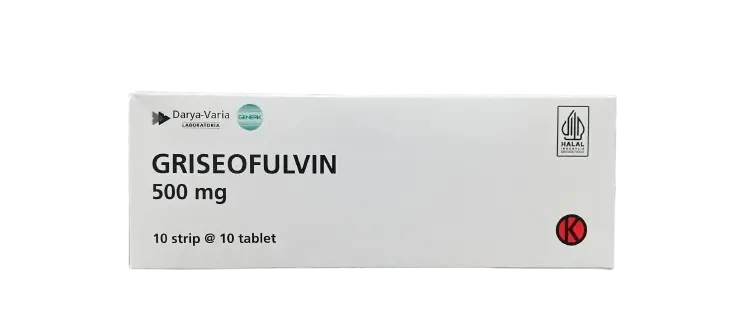 GRISEOFULVIN 500 MG Box/100 Tablet (DARYA-VARIA)