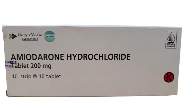 AMIODARONE 200 MG TAB Box/100 tab (DARYA VARIA)