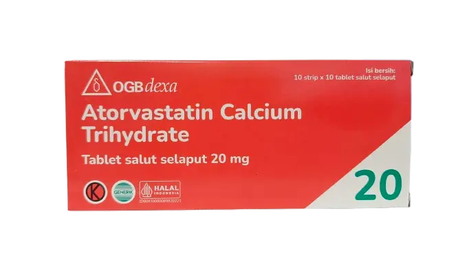 ATORVASTATIN 20 MG BOX 100 Tablet (DEXA)
