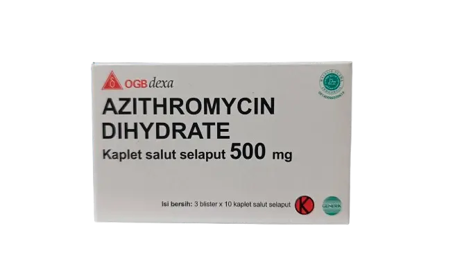 AZITROMYCIN DIHYDRATE CAP 500MG Box/30 TAB (DEXA)