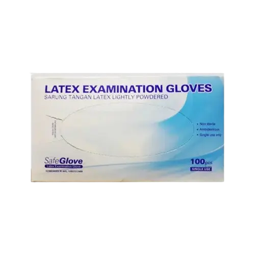 LATEX EXAMINATION GLOVES S (SAFEGLOVE)