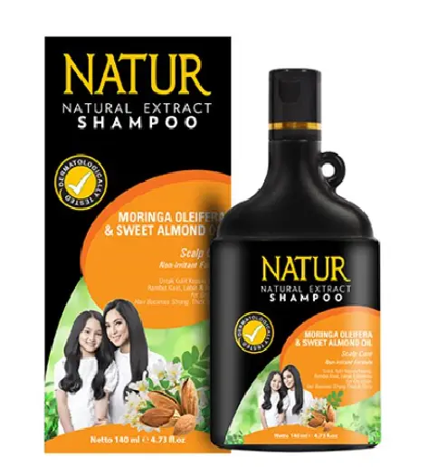 NATUR SHAMPOO MORINGA ALOEVERA&SWEET ALMOND OIL 140 ML