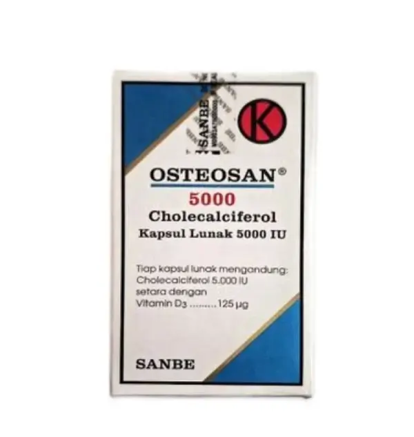 OSTEOSAN 5000 (VITAMIN D3 5000 IU) Botol/60 Soft Kapsul