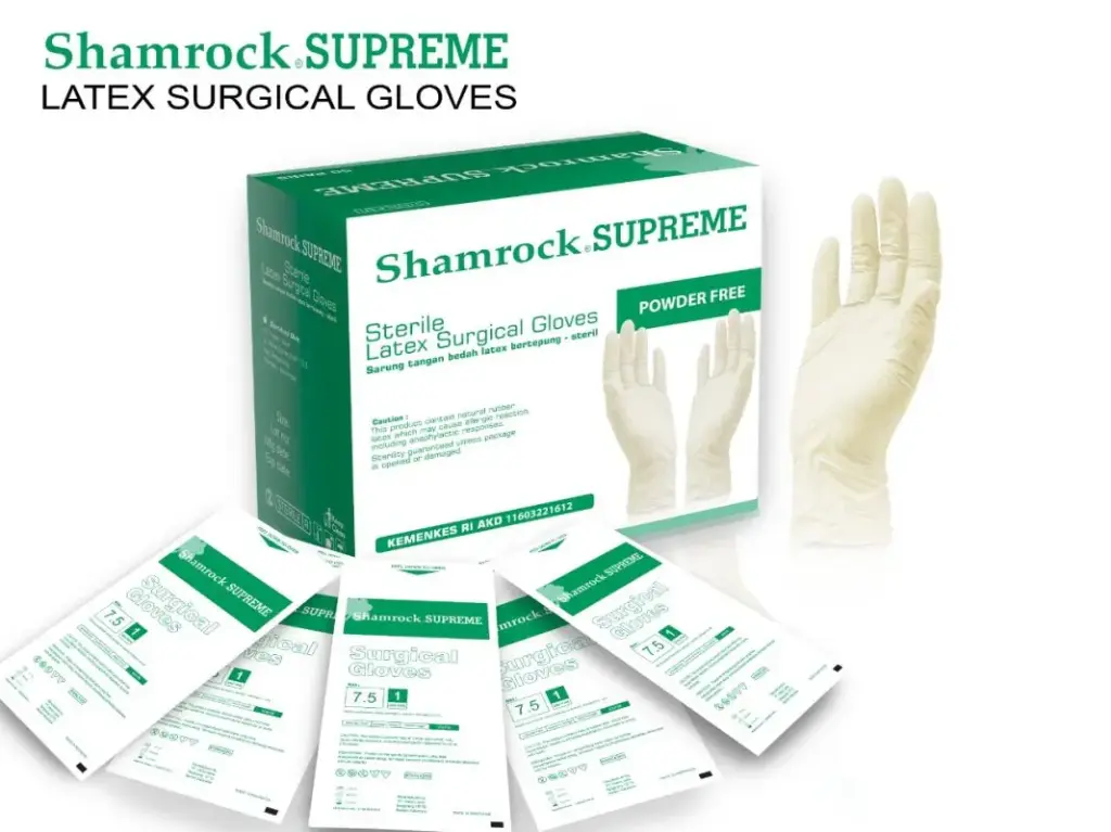 SHAMROCK STERIL SURGICAL  POWDER FREE SIZE 6.5