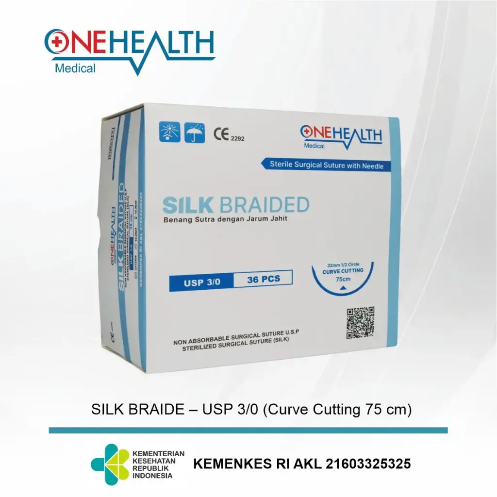 SILK BRAIDED 3/0 75CM 1/2 26MM (SUTURE)