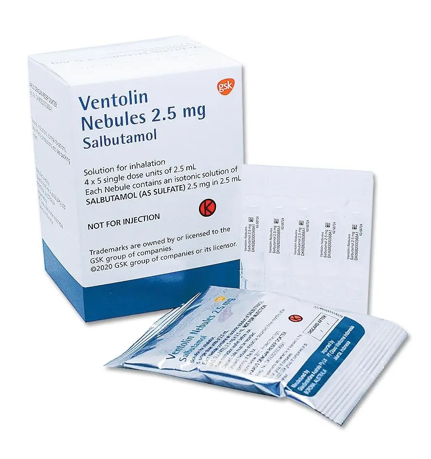 VENTOLIN NEBULES 2,5 MG (Box/20 Dose unit)