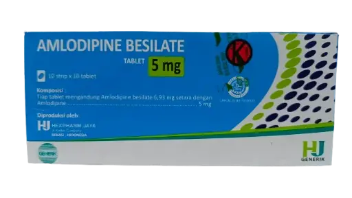 AMLODIPINE 5 MG Box/100 Tablet (HEXPHARM)