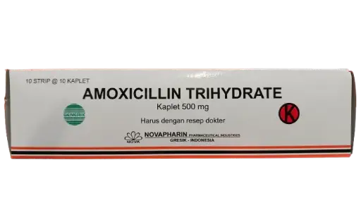 AMOXICILLIN 500 MG Box/100 Kaplet (NOVA)