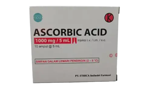 ASCORBID ACID 1000 MG/5 ML VITAMIN C Box/10 Amp (ETHICA)