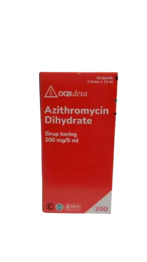 AZITHROMYCIN DRY SYRUP 200MG/5ML @ 15 ML (DEXA)