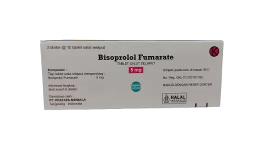 BISOPROLOL 5MG Box/30 Tablet (PRATAPA)