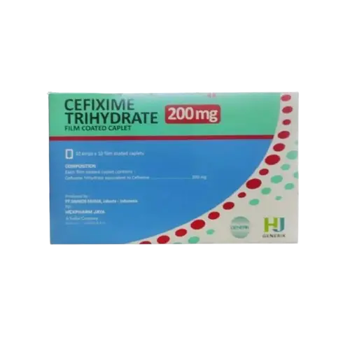 CEFIXIME TRIHYDRATE 200 MG Box/100 Kaplet (HEXPHARM)