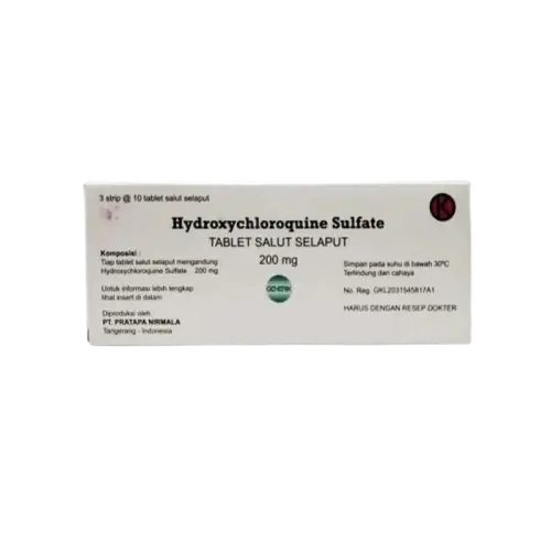 HYDROXYCHLOROQUINE SULFATE 200 MG Box/30 Tablet (PRATAPA)