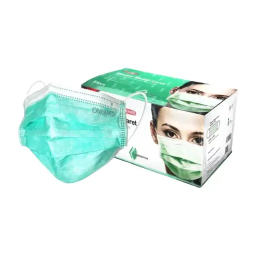 SURGICAL MASK 3 PLY EARLOOP HIJAU (ONE MED)